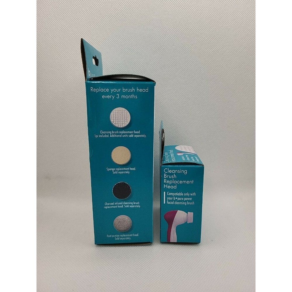 b·pure Power Facial Cleansing Brushes and Replacement Brush Heads (Blue) - Picture 2 of 6